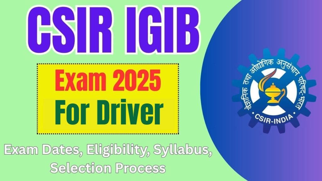 CSIR IGIB Exam 2025
