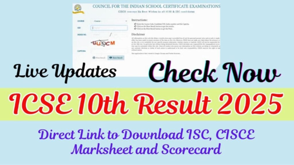 ICSE 10th Result 2025
