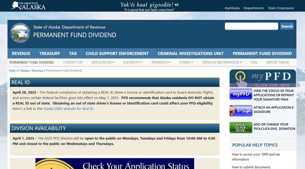 PFD Payment Status